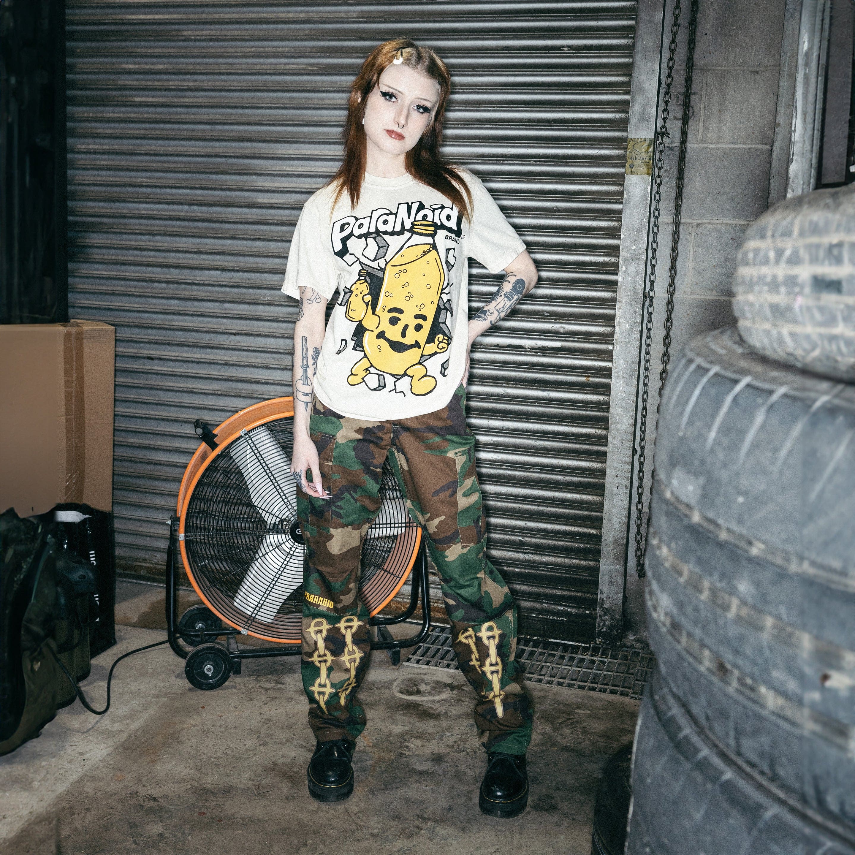 PARANOID CHAINS WOODLAND CAMO CARGO PANTS