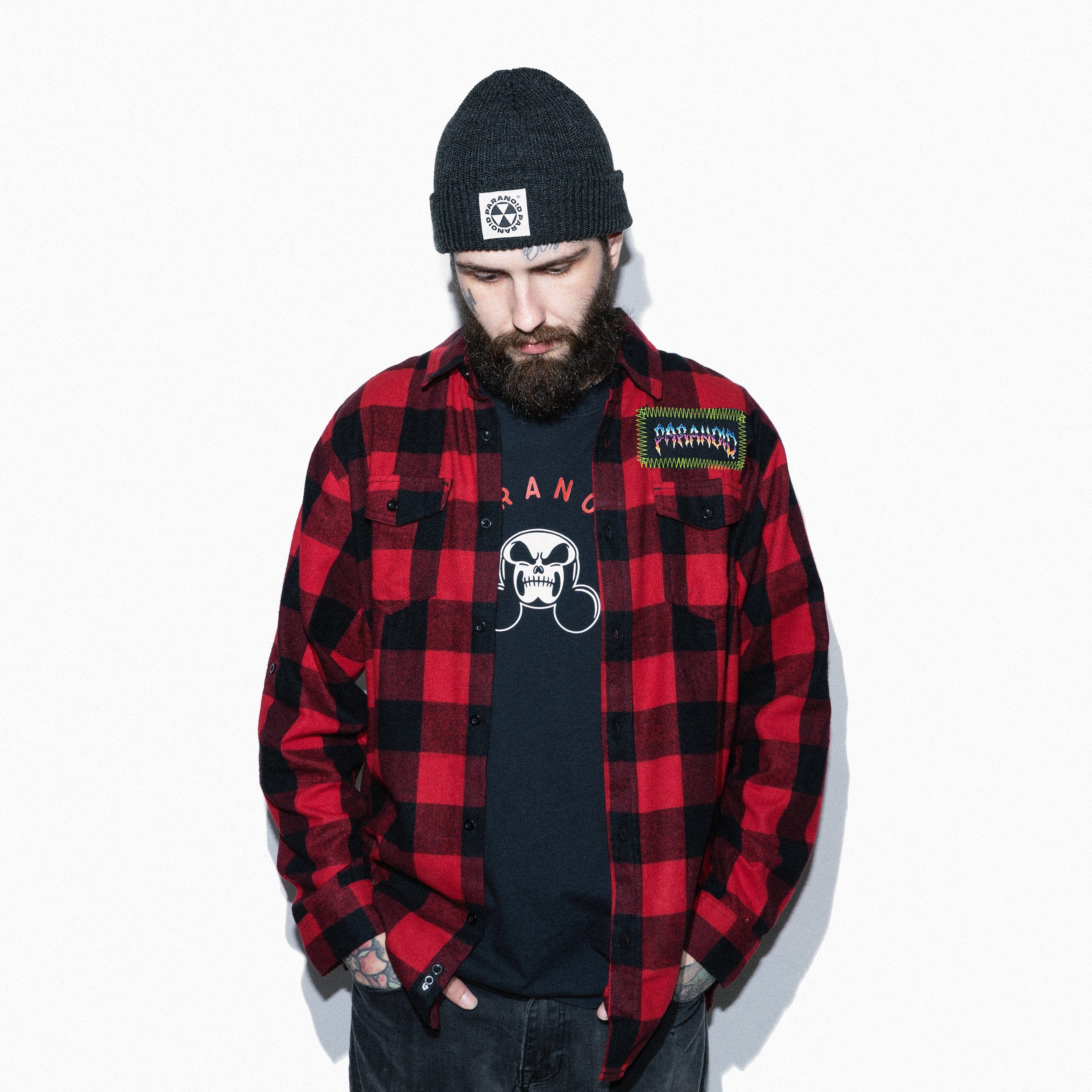 PARANOID PLANET PLAID FLANNEL SHIRT