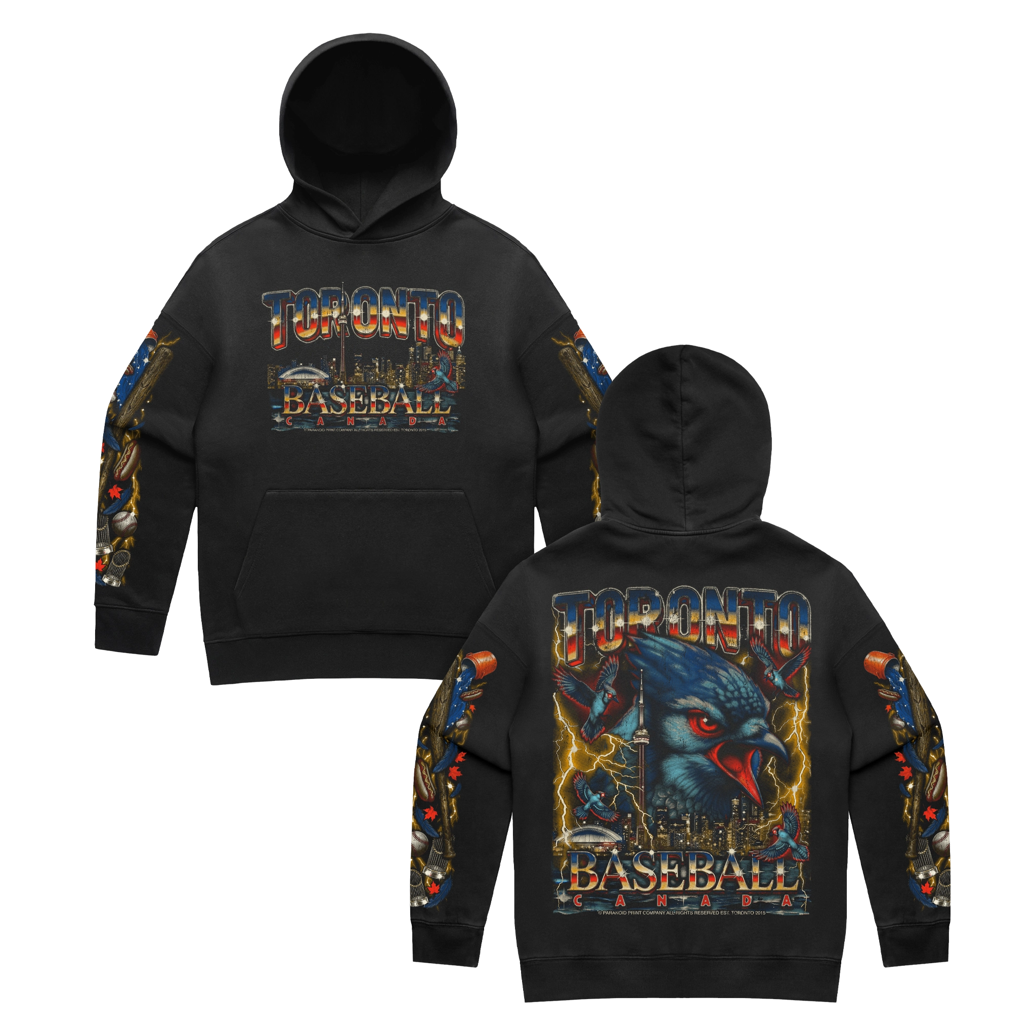 TORONTO BASEBALL SUPER HEAVY PREMIUM HOODIE – PARANOID