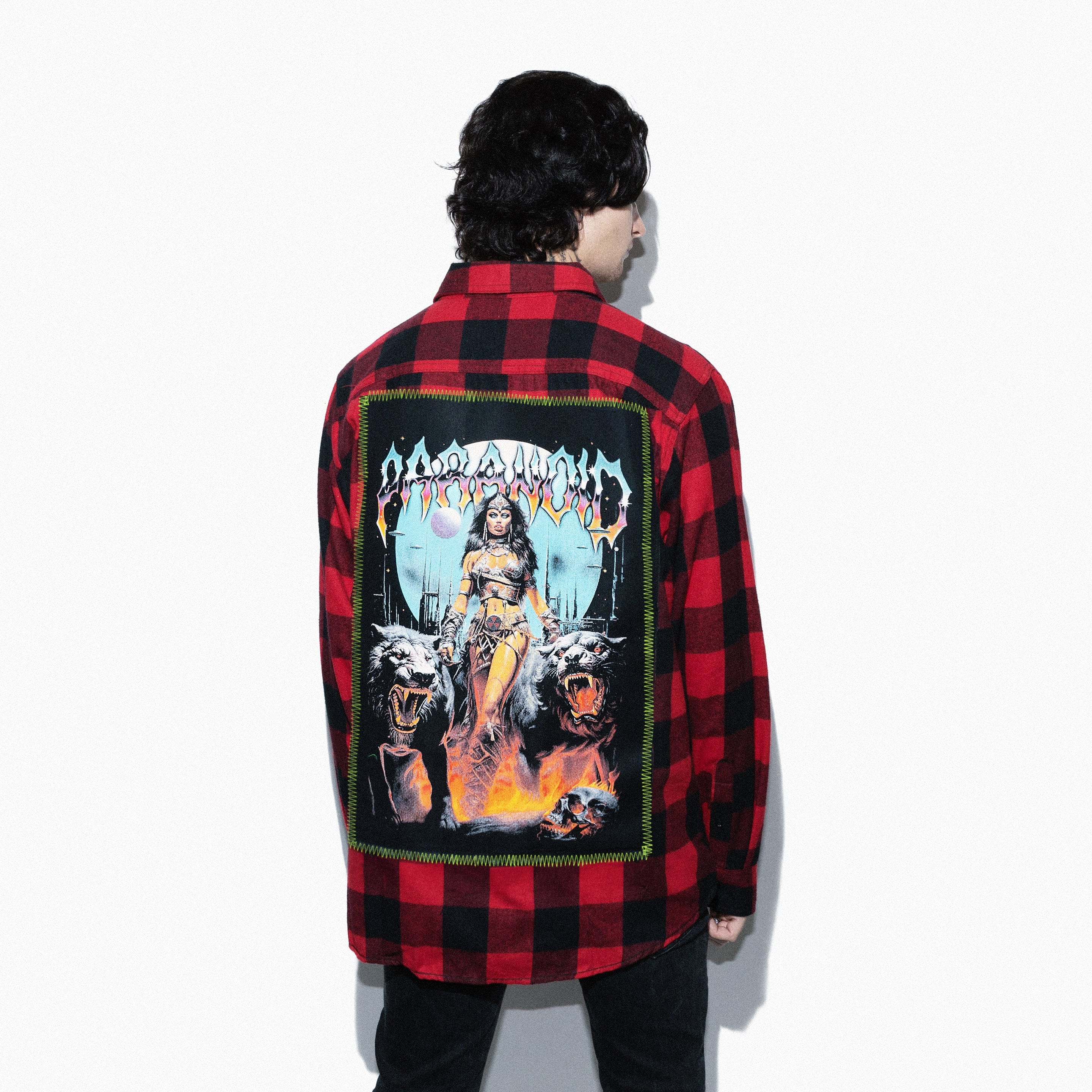 PARANOID PLANET PLAID FLANNEL SHIRT