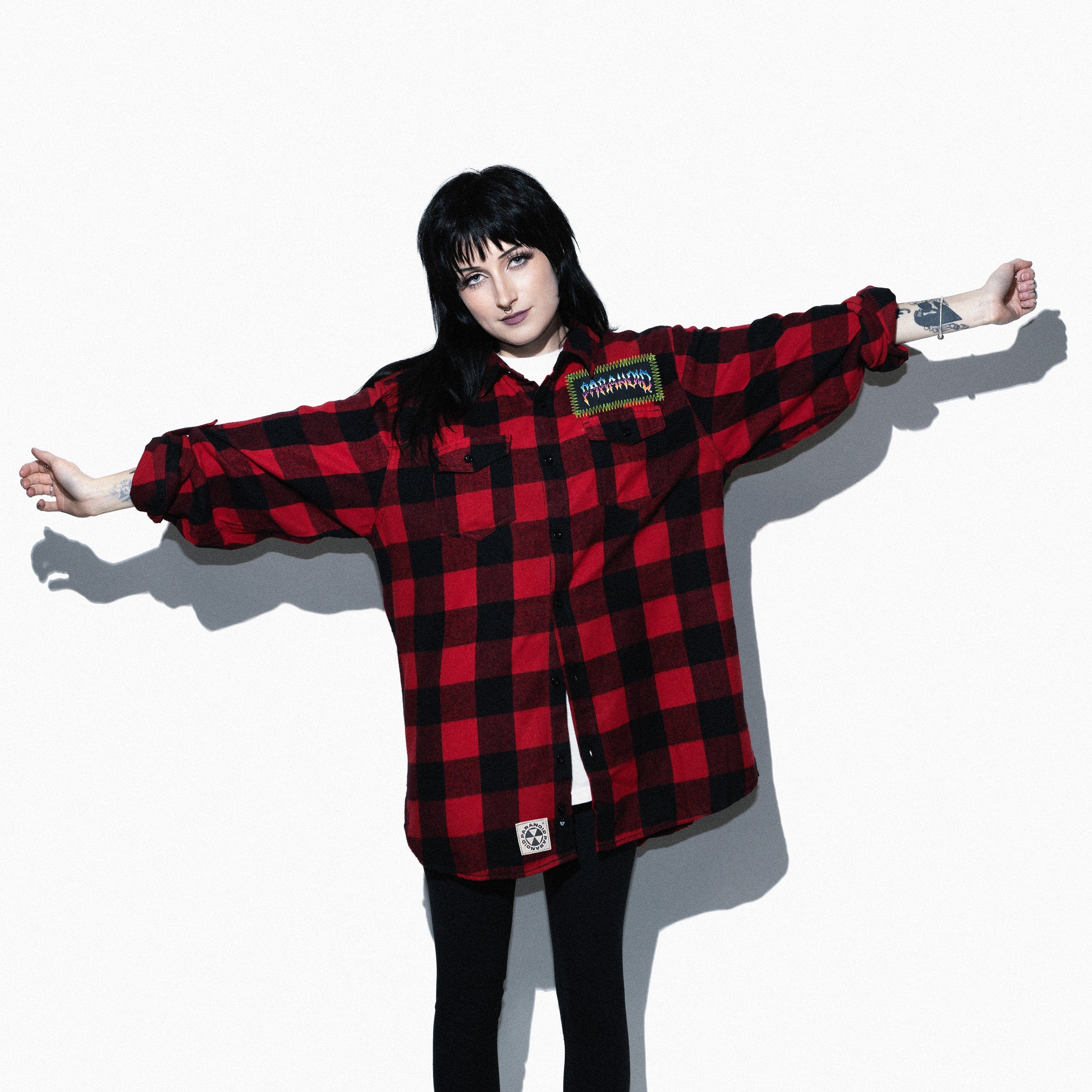 PARANOID PLANET PLAID FLANNEL SHIRT