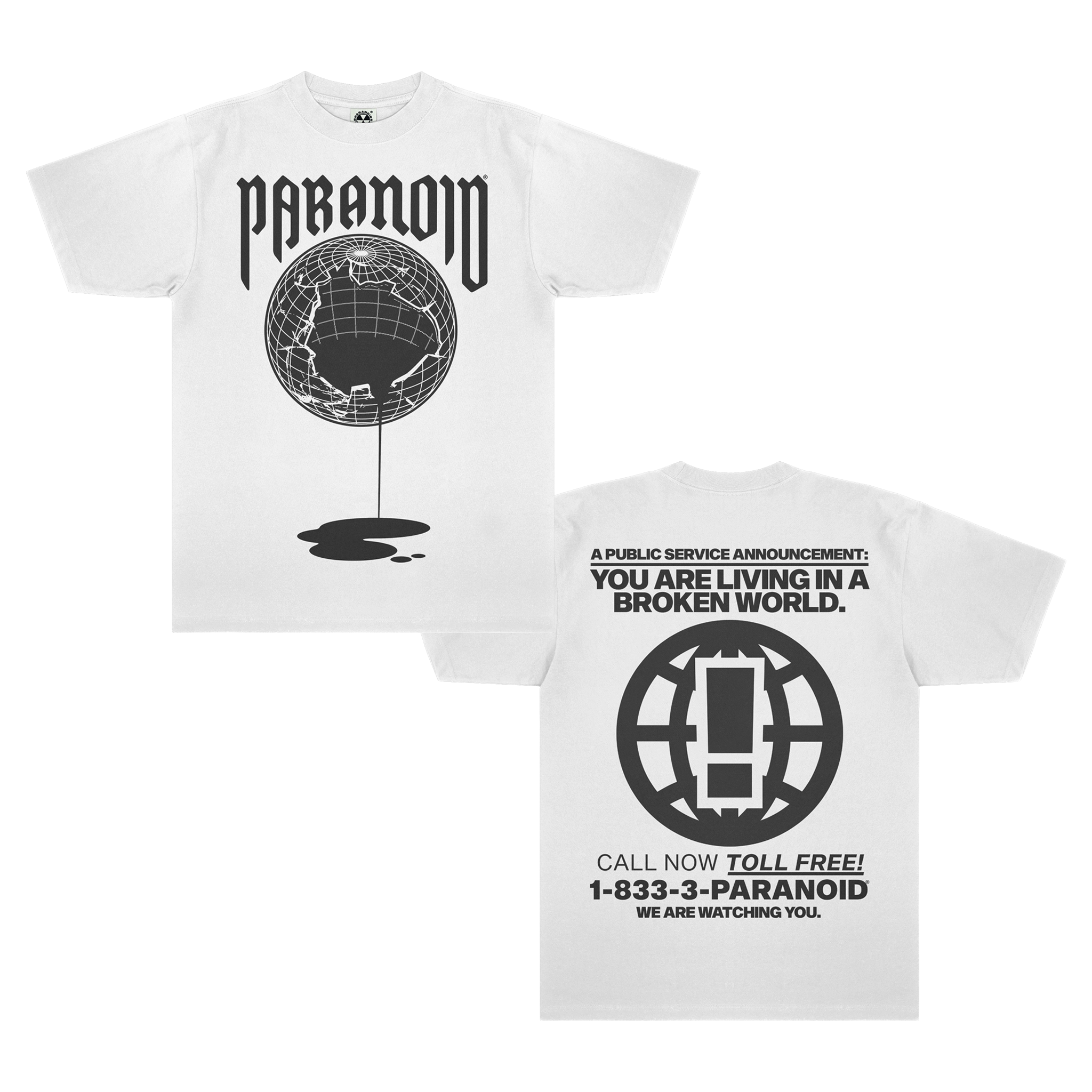 BROKEN WORLD WHITE PREMIUM T-SHIRT