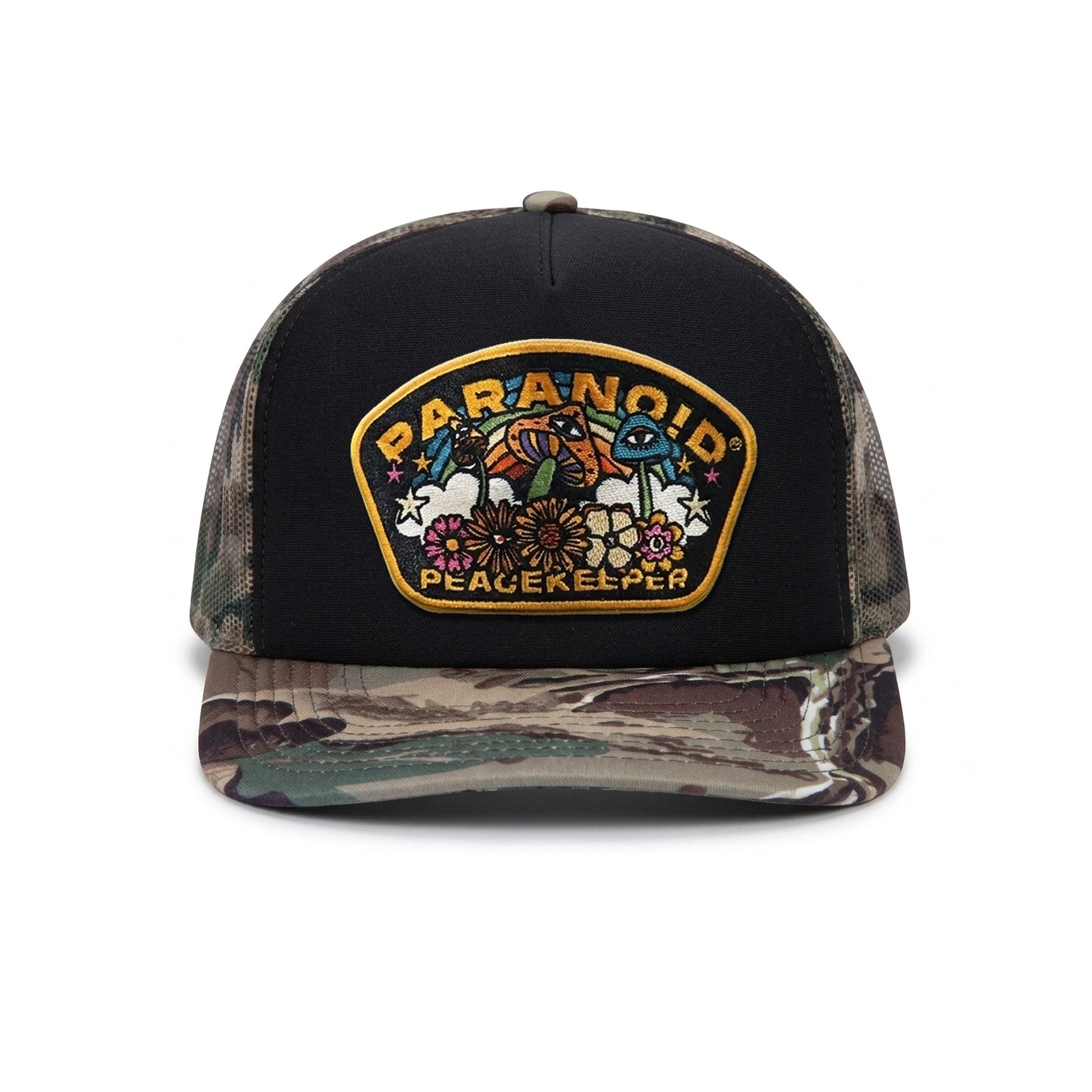 PEACEKEEPER CAMO BRIM TRUCKER HAT