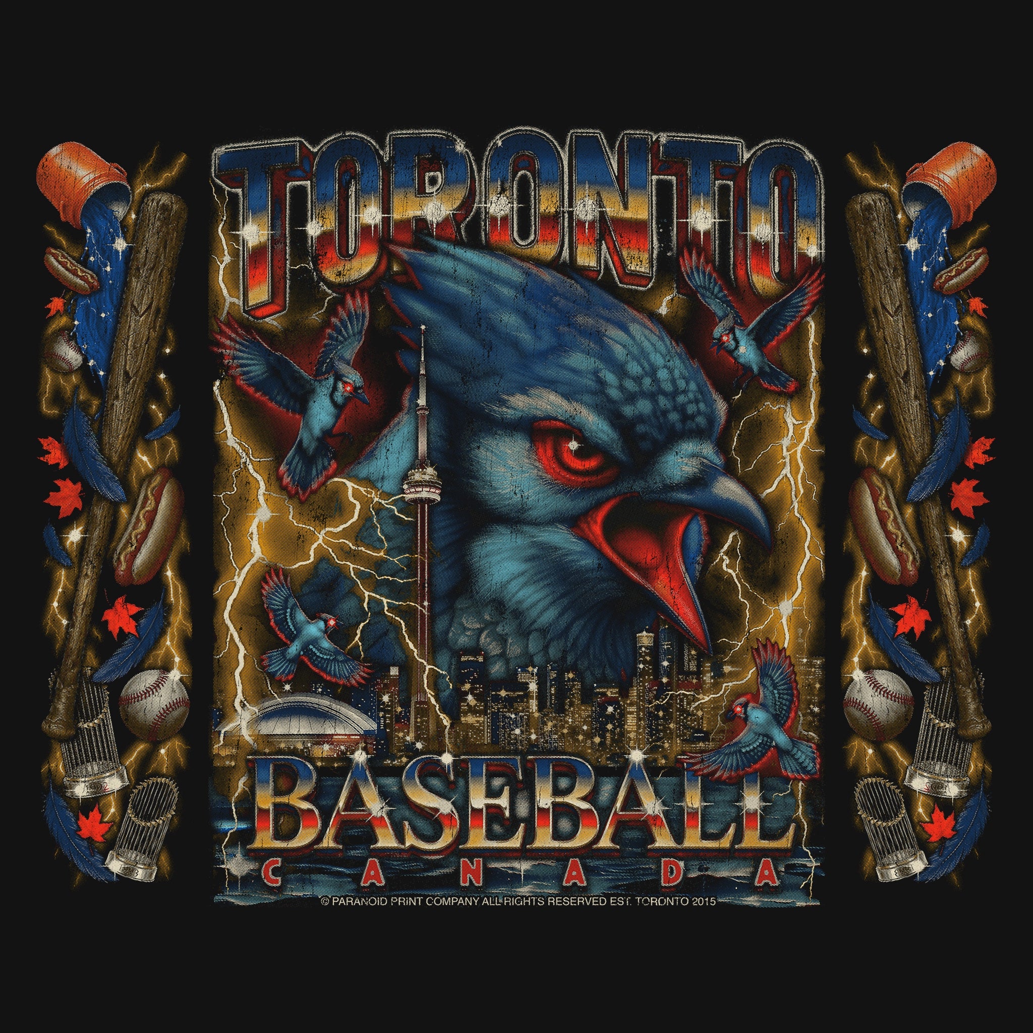 TORONTO BASEBALL PREMIUM LONG SLEEVE T-SHIRT (Black)