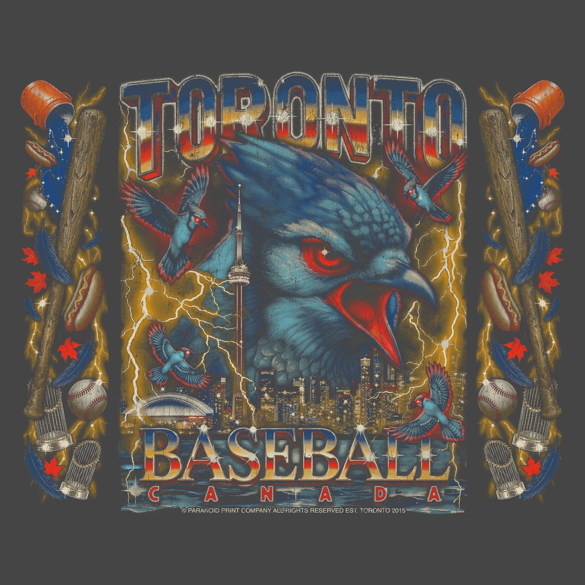 TORONTO BASEBALL PREMIUM LONG SLEEVE T-SHIRT (Vintage Black)