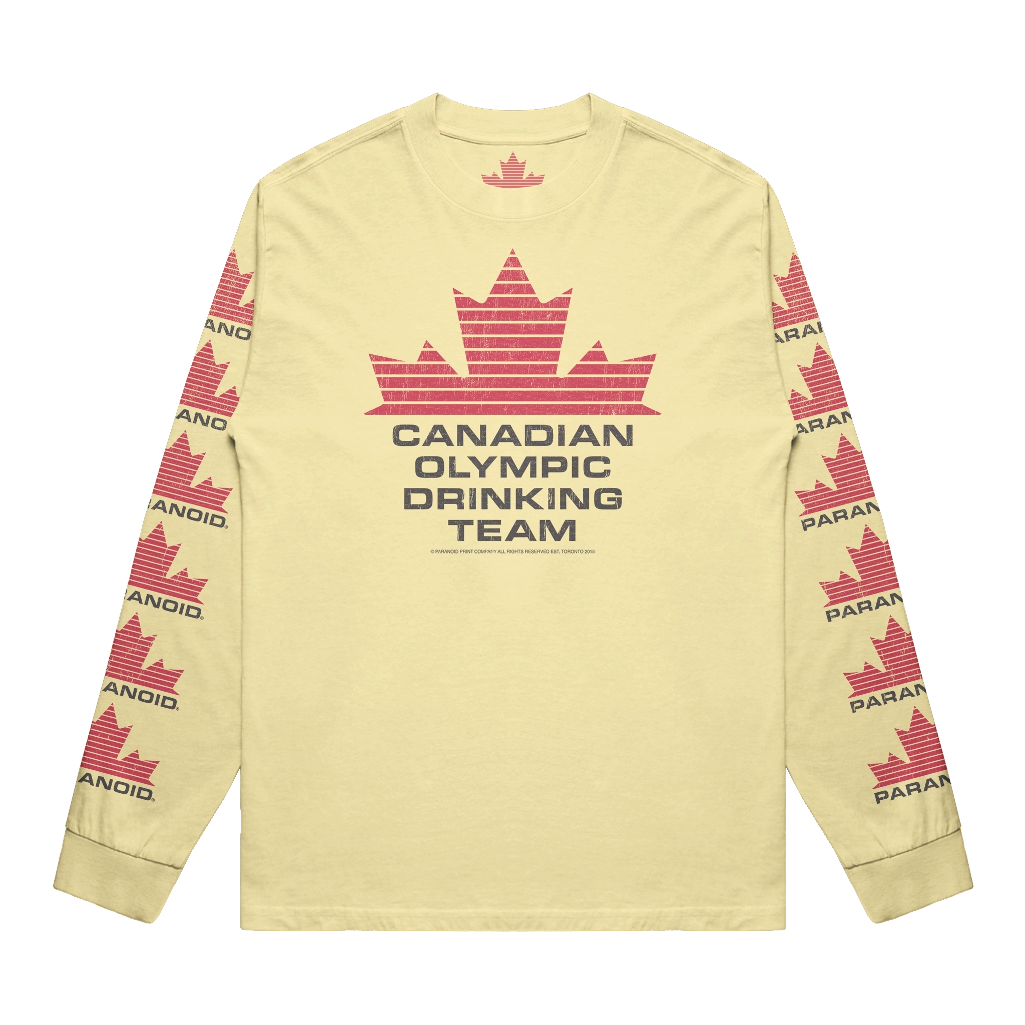 TEAM CANADA PREMIUM LONG SLEEVE YELLOW T-SHIRT