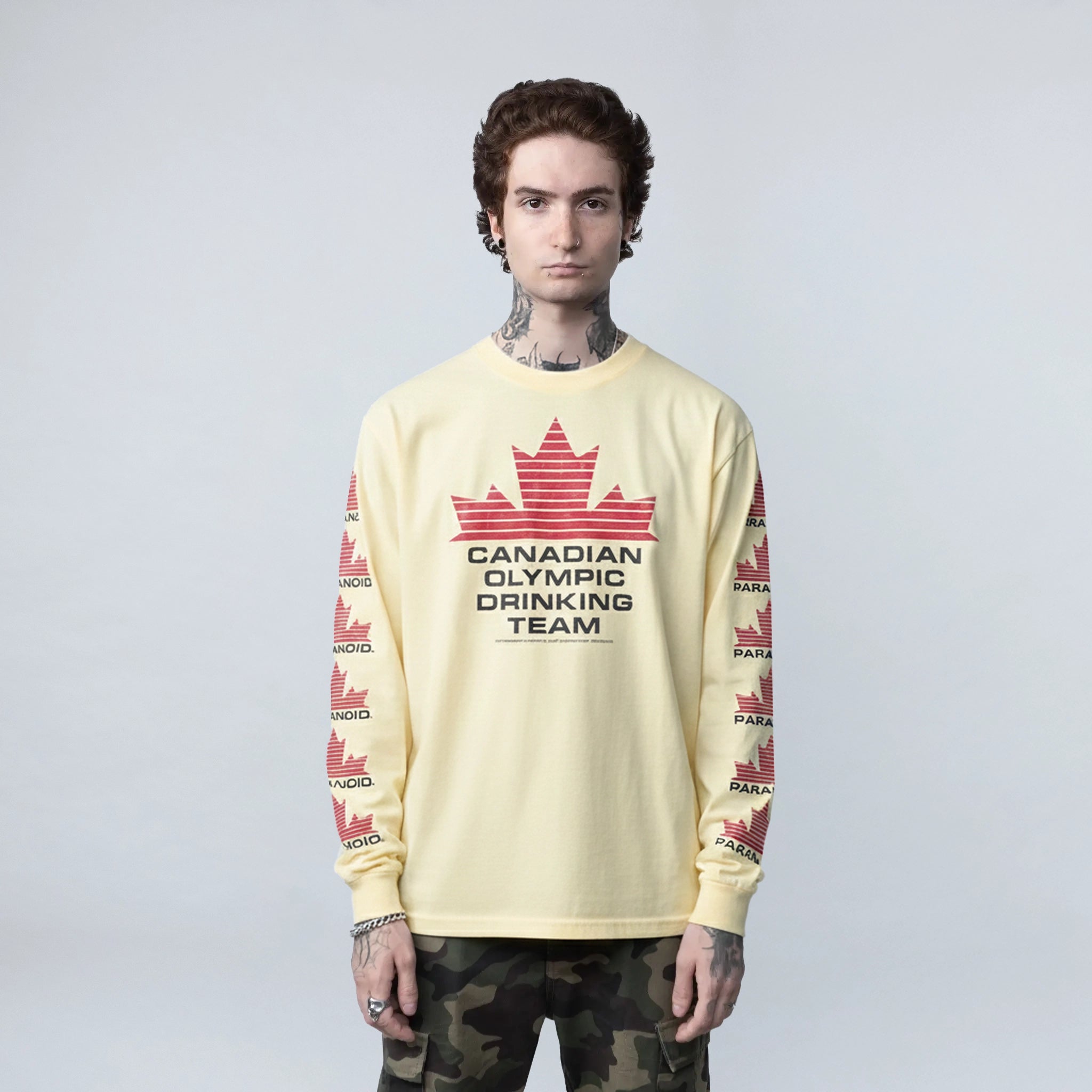 TEAM CANADA PREMIUM LONG SLEEVE YELLOW T-SHIRT