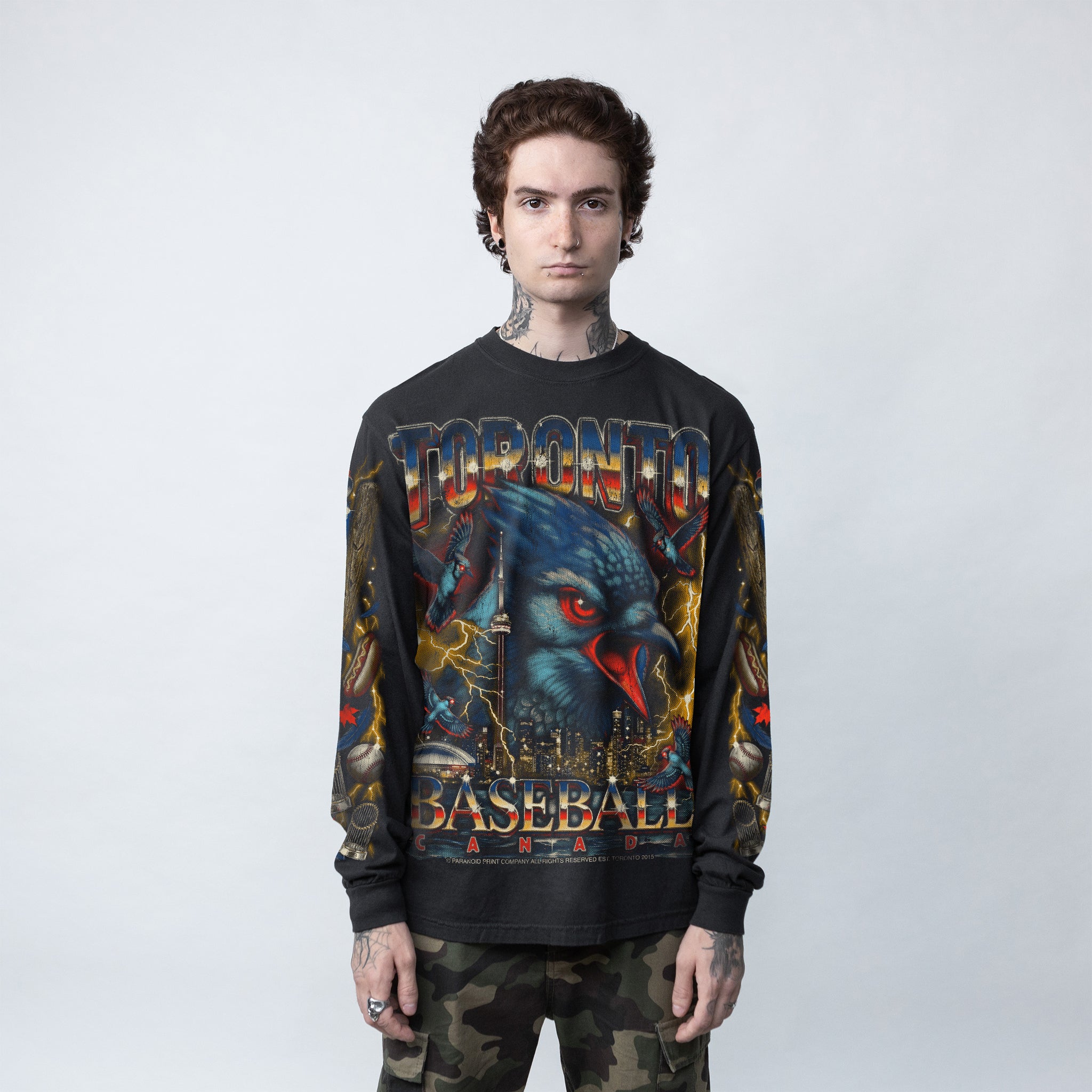 TORONTO BASEBALL PREMIUM LONG SLEEVE T-SHIRT (Black)