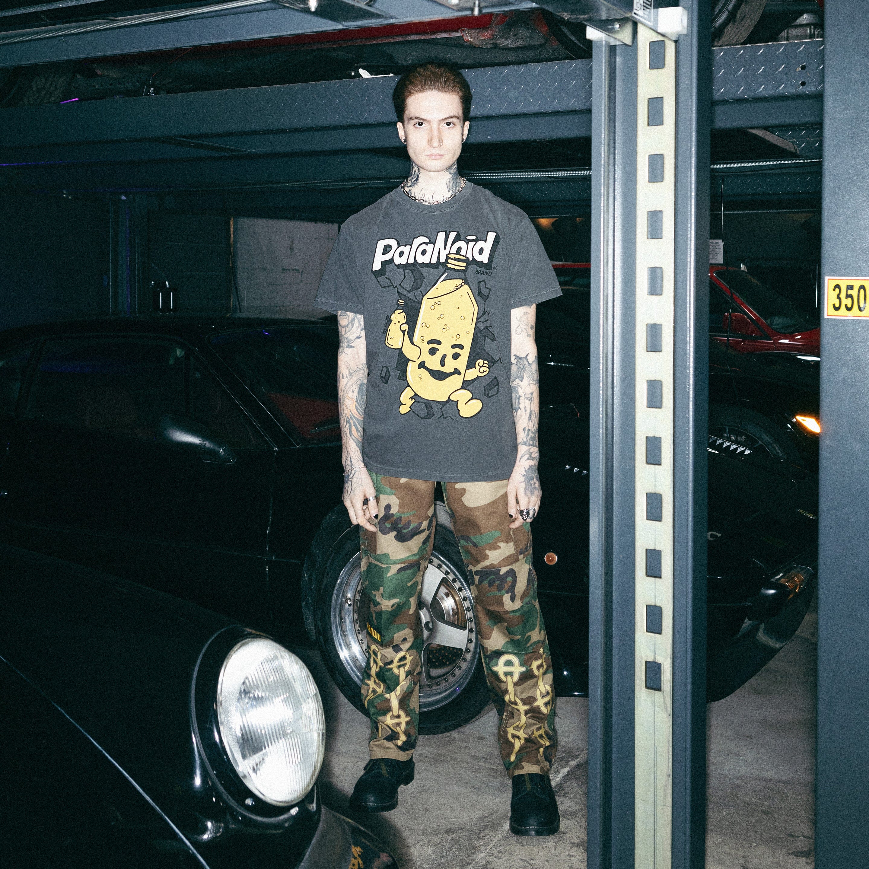 PARANOID CHAINS WOODLAND CAMO CARGO PANTS