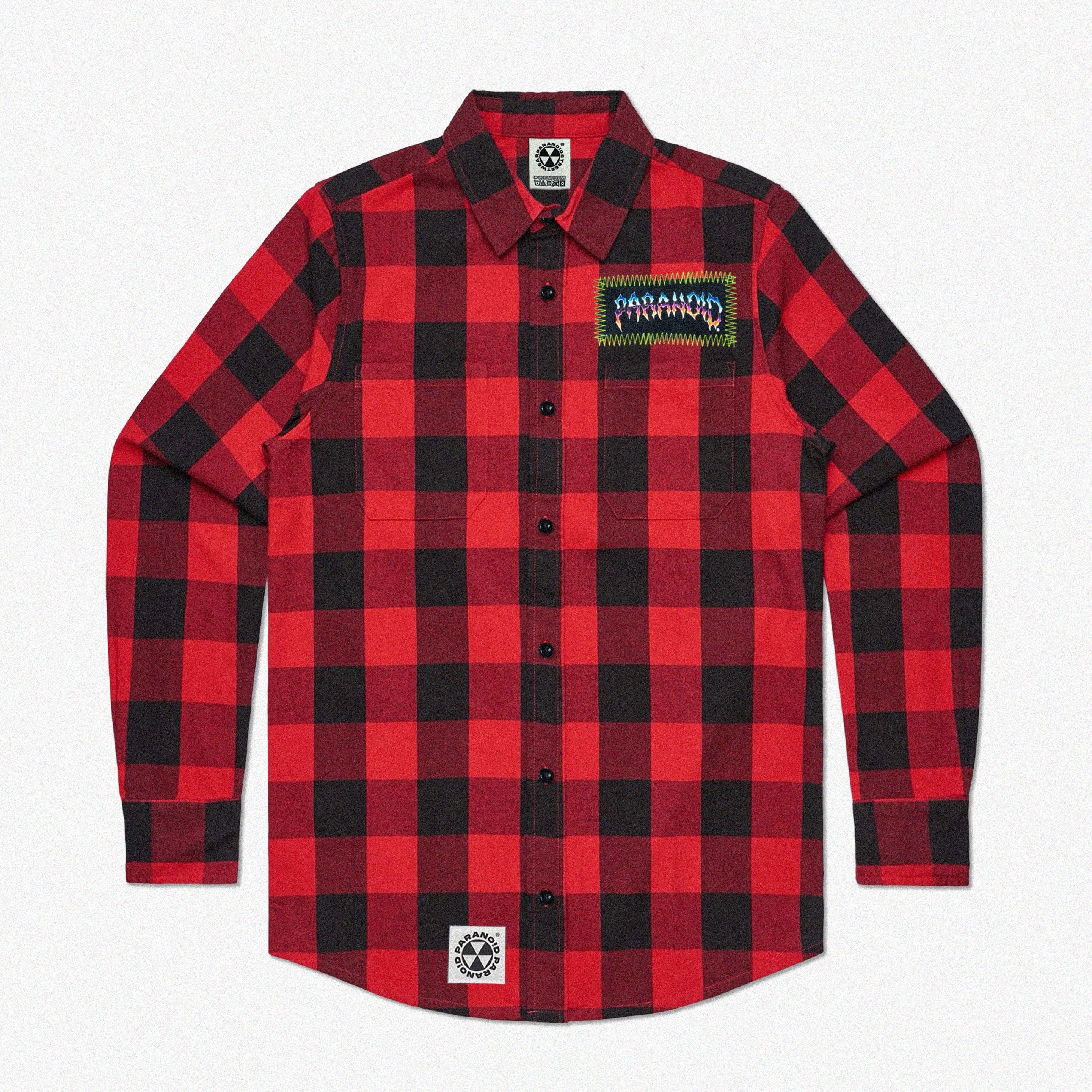 PARANOID PLANET PLAID FLANNEL SHIRT