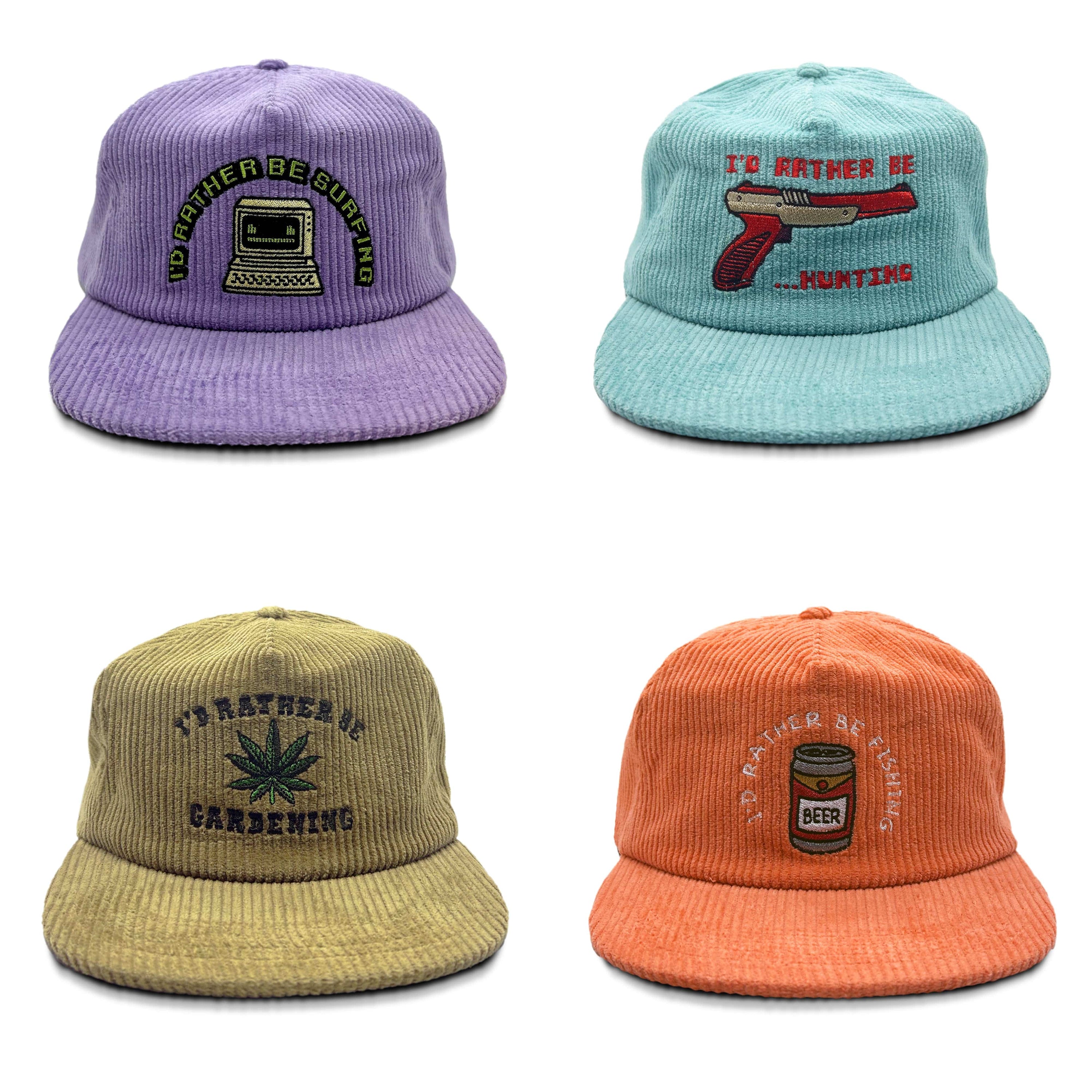 'FISHING' CORDUROY HAT